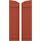 Ekena Millwork Americraft 4-Board (2 Batten) Wood Joined Board-n-Batten Shutters w/Ellipt Top, ARW101BE414X77CLH, PR ARW101BE414X77CLH - alternate 1